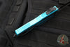 Microtech Scarab II- Gen III- Double Edge- Turquoise Handle- Black Plain Edge Blade 1280-1 TQ