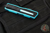 Microtech Scarab II- Gen III- Double Edge- Turquoise Handle- Black Plain Edge Blade 1280-1 TQ