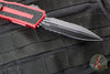 Microtech Scarab II- Gen III- Double Edge- Red Handle- Black Part Serrated Edge Blade 1280-2 RD