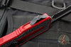 Microtech Scarab II- Gen III- Double Edge- Red Handle- Black Part Serrated Edge Blade 1280-2 RD