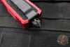 Microtech Scarab II- Gen III- Double Edge- Red Handle- Black Part Serrated Edge Blade 1280-2 RD