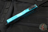 Microtech Scarab II- Gen III- Double Edge- Turquoise Handle- Black Part Serrated Edge Blade 1280-2 TQ