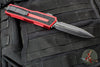 Microtech Scarab II- Gen III- Double Edge- Red Handle- Black Full Serrated Edge Blade 1280-3 RD