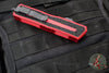 Microtech Scarab II- Gen III- Double Edge- Red Handle- Black Full Serrated Edge Blade 1280-3 RD