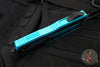 Microtech Scarab II- Gen III- Double Edge- Turquoise Handle- Black Full Serrated Edge Blade 1280-3 TQ