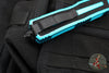 Microtech Scarab II- Gen III- Double Edge- Turquoise Handle- Black Full Serrated Edge Blade 1280-3 TQ