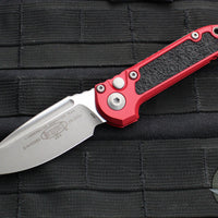 Microtech 2024 LUDT OTS Knife- Red Handle- Apocalyptic Plain Edge Blade 1135-10 APRD