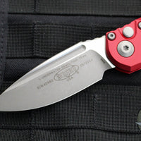 Microtech 2024 LUDT OTS Knife- Red Handle- Apocalyptic Plain Edge Blade 1135-10 APRD