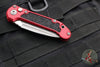 Microtech 2024 LUDT OTS Knife- Red Handle- Apocalyptic Plain Edge Blade 1135-10 APRD