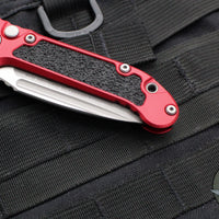 Microtech 2024 LUDT OTS Knife- Red Handle- Apocalyptic Plain Edge Blade 1135-10 APRD