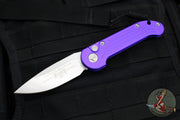 Microtech LUDT OTS Knife- Purple Handle- Stonewash Blade 135-10 PU