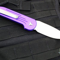 Microtech LUDT OTS Knife- Purple Handle- Stonewash Blade 135-10 PU