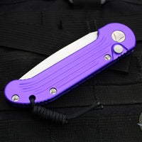 Microtech LUDT OTS Knife- Purple Handle- Stonewash Blade 135-10 PU