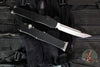 Microtech Halo VII- Tanto Edge- Marfione Select- Black Handle- Stonewash Blade 1351-10 MS1