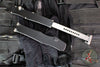 Microtech Halo VII- Tanto Edge- Marfione Select- Black Handle- Stonewash Blade 1351-10 MS1