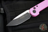 Microtech LUDT OTS Auto Knife- Slab Sided- Blasted Pink Cerakote- Black Plain Edge Blade 135S-1 BPK