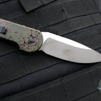 Microtech LUDT OTS Auto Knife- Slab Sided- Outbreak Edition- Outbreak Finished Plain Edge Blade 135S-1 OBDS