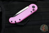 Microtech LUDT OTS Auto Knife- Slab Sided- Blasted Pink Cerakote- Black Part Serrated Edge Blade 135S-2 BPK