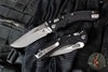 Microtech Knives- Amphibian Ram-Lok Folder- MINI- Frag Pattern Black Aluminum Handle- Apocalyptic Finished Blade 137MRL-10 APFR