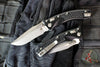 Microtech Knives- Amphibian Ram-Lok Folder- MINI- Frag Pattern Black Aluminum Handle- Stonewash Finished Blade 137MRL-10 FR