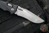 Microtech Knives- Amphibian Ram-Lok Folder- Fluted Black G-10 Handle- Apocalyptic Part Serrated Edge Blade 137RL-11 APFLGTBK