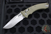 Microtech Knives- Amphibian Ram-Lok Folder- Fluted OD Green G-10 Handle- Apocalyptic Finished Blade 137RL-10 APFLGTOD