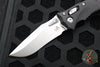 Microtech Knives- Amphibian Ram-Lok Folder- Fluted Black Aluminum Handle- Stonewash Plain Edge Blade 137RL-10 FL