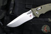 Microtech Knives- Amphibian Ram-Lok Folder- Fluted OD Green G-10 Handle- Stonewash Plain Edge Blade 137RL-10 FLGTOD