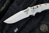 Marfione Select- Amphibian Ram-Lok Folder- Stonewash Finished Smooth Titanium Handle- Stonewash Plain Edge Blade- Blue Ti Backspacer 137RL-10 MS2