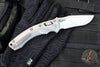Marfione Select- Amphibian Ram-Lok Folder- Stonewash Finished Smooth Titanium Handle- Stonewash Plain Edge Blade- Blue Ti Backspacer 137RL-10 MS2