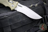 Microtech Knives- Amphibian Ram-Lok Folder- Fluted OD Green G-10 Handle- Apocalyptic Part Serrated Edge Blade 137RL-11 APFLGTOD