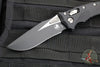 Microtech Knives- Amphibian Ram-Lok Folder- Fluted Black Aluminum Handle- Black Finished Blade 137RL-1 FL