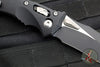 Microtech Knives- Amphibian Ram-Lok Folder- Fluted Black Aluminum Handle- Black Finished Blade 137RL-1 FL