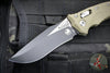 Microtech Knives- Amphibian Ram-Lok Folder- Fluted OD Green G-10 Handle- Black Plain Edge Blade 137RL-1 FLGTOD