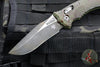 Microtech Knives- Amphibian Ram-Lok Folder- Fluted Outbreak Finished Aluminum Handle- Black Finished Blade 137RL-1 FLOBS