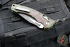 Microtech Knives- Amphibian Ram-Lok Folder- Fluted Outbreak Finished Aluminum Handle- Black Finished Blade 137RL-1 FLOBS