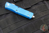 Microtech Troodon OTF Knife- Double Edge- Blue Handle- Stonewash Blade 138-10 BL