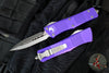 Microtech Troodon OTF knife- Double Edge- Purple Handle- Stonewash Blade 138-10 PU