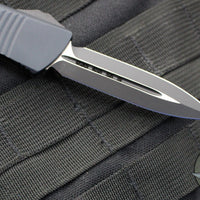 Microtech Troodon OTF Knife- Double Edge- Carbon Fiber Top- Black Blade 138-1 CFS SN039