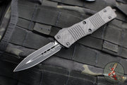 Microtech Troodon OTF Knife- Double Edge- Carbon Fiber Top- Black Blade 138-1 CFS SN035