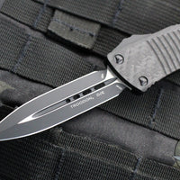 Microtech Troodon OTF Knife- Double Edge- Carbon Fiber Top- Black Blade 138-1 CFS SN035