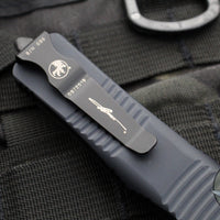 Microtech Troodon OTF Knife- Double Edge- Carbon Fiber Top- Black Blade 138-1 CFS SN035