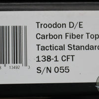 Microtech Troodon OTF Knife- Double Edge- Carbon Fiber Top- Black Blade 138-1 CFS SN055