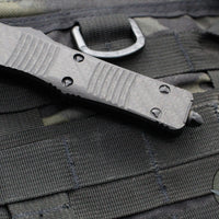 Microtech Troodon OTF Knife- Double Edge- Carbon Fiber Top- Black Blade 138-1 CFS SN055