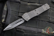 Microtech Troodon OTF Knife- Double Edge- Carbon Fiber Top- Black DLC Blade DLC HW 138-1 DLCTCFS SN049