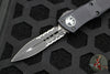 Microtech Troodon OTF Knife- Double Edge- Tactical- Black Handle- Black Part Serrated Blade 138-2 T 2019