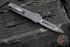 Microtech Troodon Tactical Double Edge OTF knife Black with Black FULL Serrated Blade 138-3 T