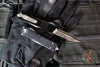 Microtech Troodon OTF Knife- Double Edge- Black with Satin Blade 138-4