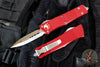 Microtech Troodon Red Double Edge OTF knife with Satin Blade 138-4 RD