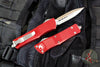 Microtech Troodon Red Double Edge OTF knife with Satin Blade 138-4 RD